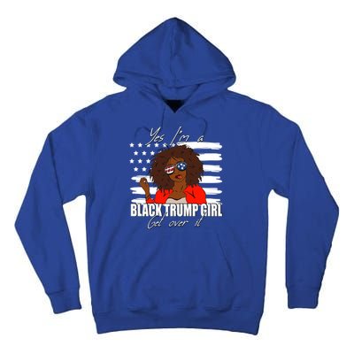 Trump Great Gift Merica Glasses Yes Im A Black Trump Supporter Gift Tall Hoodie