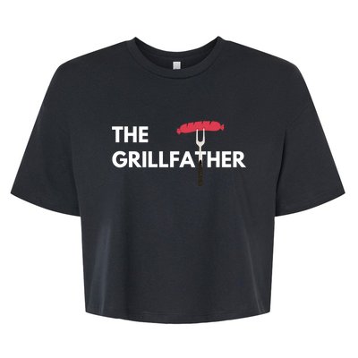 The Grillfather Grilling Bbq Christmas Clothing Gift Bella+Canvas Jersey Crop Tee