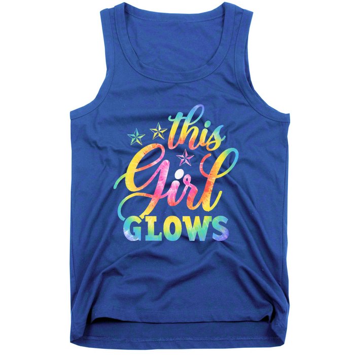 This G.irl Glows for Tie Dye 80s Themed Disco Tank Top