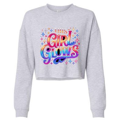 This Girl Glows 80s 90s Party Cropped Pullover Crew