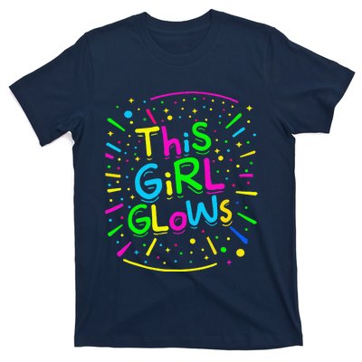 This Girl Glows For Tie Dye Bright Colors 80s And 90s T-Shirt