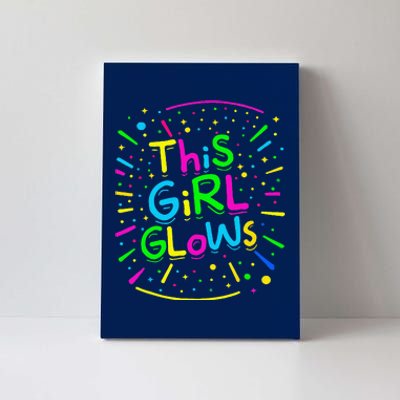 This Girl Glows For Tie Dye Bright Colors 80s And 90s Canvas