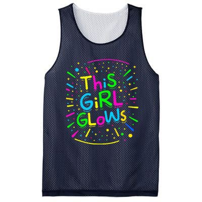 This Girl Glows For Tie Dye Bright Colors 80s And 90s Mesh Reversible Basketball Jersey Tank