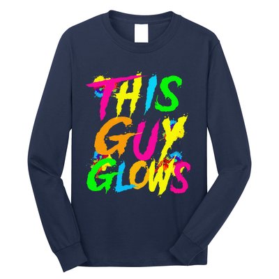 This Guy Glows Cute Boy Man Party Team Long Sleeve Shirt