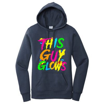 This Guy Glows Cute Boy Man Party Team Women's Pullover Hoodie