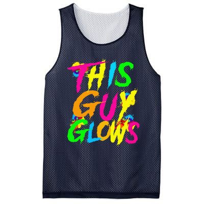 This Guy Glows Cute Boy Man Party Team Mesh Reversible Basketball Jersey Tank