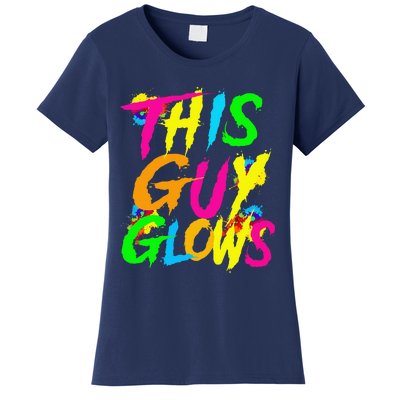 This Guy Glows Cute Boy Man Party Team Women's T-Shirt