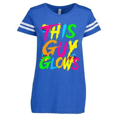 This Guy Glows Cute Boy Man Party Team Enza Ladies Jersey Football T-Shirt