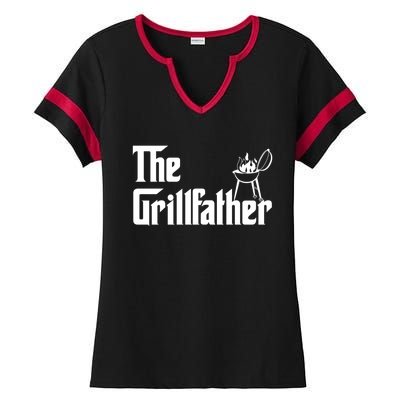 The Grillfather Gift Grill Fan Cool Gift Ladies Halftime Notch Neck Tee