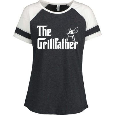 The Grillfather Gift Grill Fan Cool Gift Enza Ladies Jersey Colorblock Tee