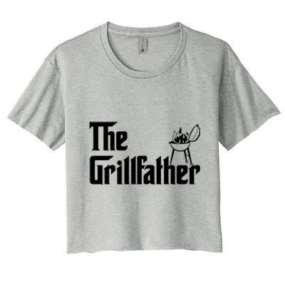 The Grillfather Gift Grill Fan Cool Gift Women's Crop Top Tee