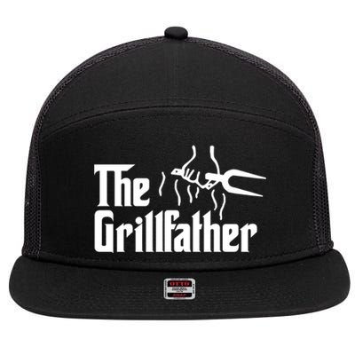 The Grillfather Gift 7 Panel Mesh Trucker Snapback Hat