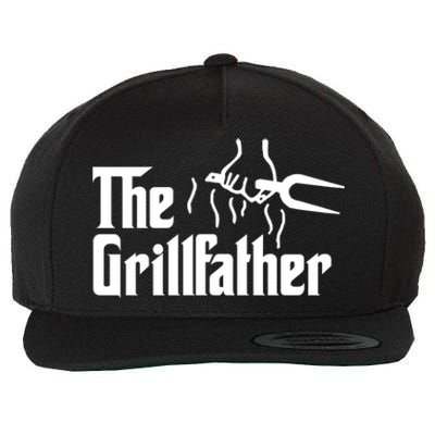 The Grillfather Gift Wool Snapback Cap