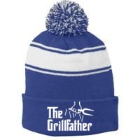 The Grillfather Gift Stripe Pom Pom Beanie