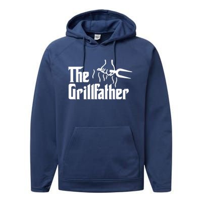 The Grillfather Gift Performance Fleece Hoodie