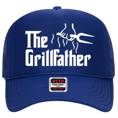 The Grillfather Gift High Crown Mesh Back Trucker Hat