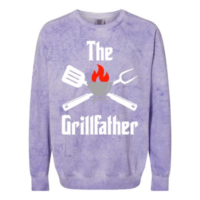 The Grillfather Gift Colorblast Crewneck Sweatshirt