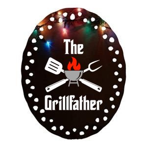 The Grillfather Gift Ceramic Oval Ornament