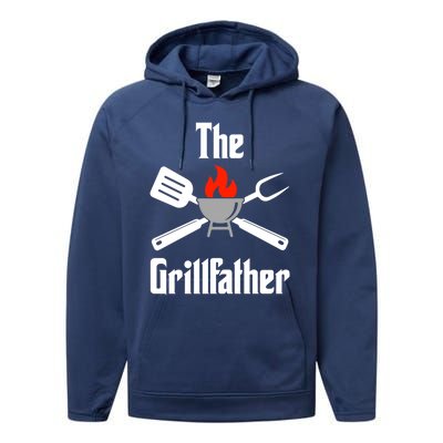 The Grillfather Gift Performance Fleece Hoodie