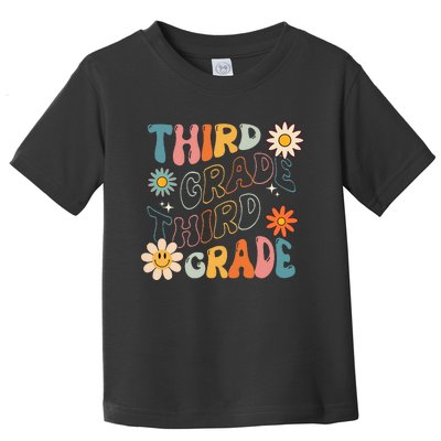 Third Grade Groovy Back To School Team Teacher Student Toddler T-Shirt