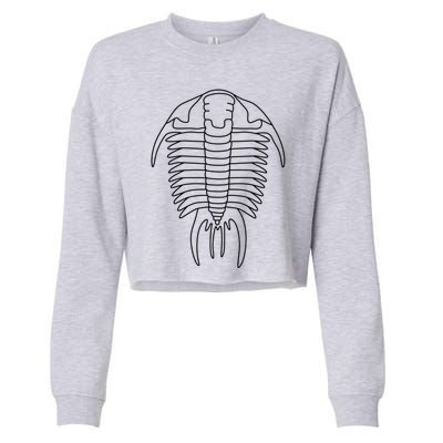 Trilobite Geology Geologist Fossil Collector Hunting Cool Gift Cropped Pullover Crew