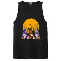 Three Gnomes Happy Halloween Fall Candy Corn Pumpkin Gnome PosiCharge Competitor Tank