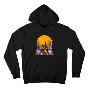 Three Gnomes Happy Halloween Fall Candy Corn Pumpkin Gnome Tall Hoodie