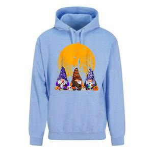 Three Gnomes Happy Halloween Fall Candy Corn Pumpkin Gnome Unisex Surf Hoodie