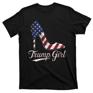 Trump Girl High Heels Stilettos American Flag Trump 2024 T-Shirt