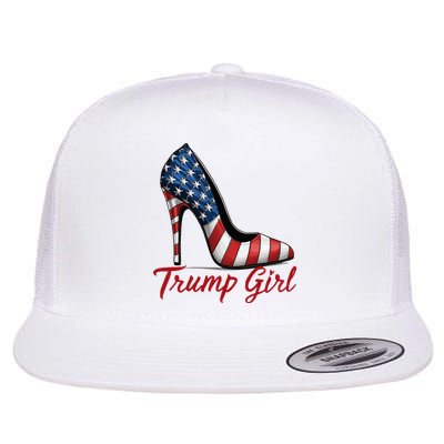 Trump Girl High Heel Stilettos American Flag Trump 2024 Flatbill Hat