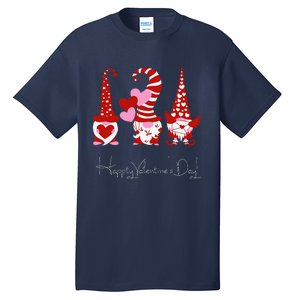 Three Gnomes Holding Hearts Valentiness Love Tall T-Shirt