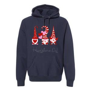 Three Gnomes Holding Hearts Valentiness Love Premium Hoodie