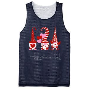 Three Gnomes Holding Hearts Valentiness Love Mesh Reversible Basketball Jersey Tank