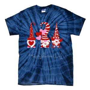 Three Gnomes Holding Hearts Valentiness Love Tie-Dye T-Shirt