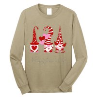 Three Gnomes Holding Hearts Valentiness Love Long Sleeve Shirt