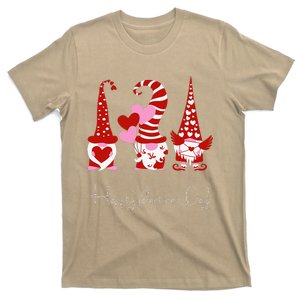 Three Gnomes Holding Hearts Valentiness Love T-Shirt