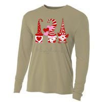 Three Gnomes Holding Hearts Valentiness Love Cooling Performance Long Sleeve Crew