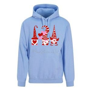 Three Gnomes Holding Hearts Valentiness Love Unisex Surf Hoodie