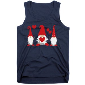 Three Gnomes Holding Hearts Valentiness Tank Top