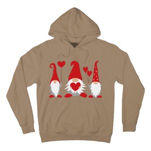 Three Gnomes Holding Hearts Valentiness Hoodie