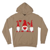 Three Gnomes Holding Hearts Valentiness Hoodie