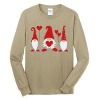 Three Gnomes Holding Hearts Valentiness Tall Long Sleeve T-Shirt