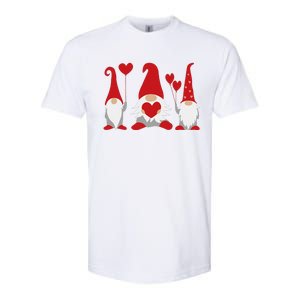 Three Gnomes Holding Hearts Valentiness Softstyle CVC T-Shirt