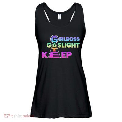 That Go Hard Girlboss Gaslight Gatekeep Trending Ladies Essential Flowy Tank