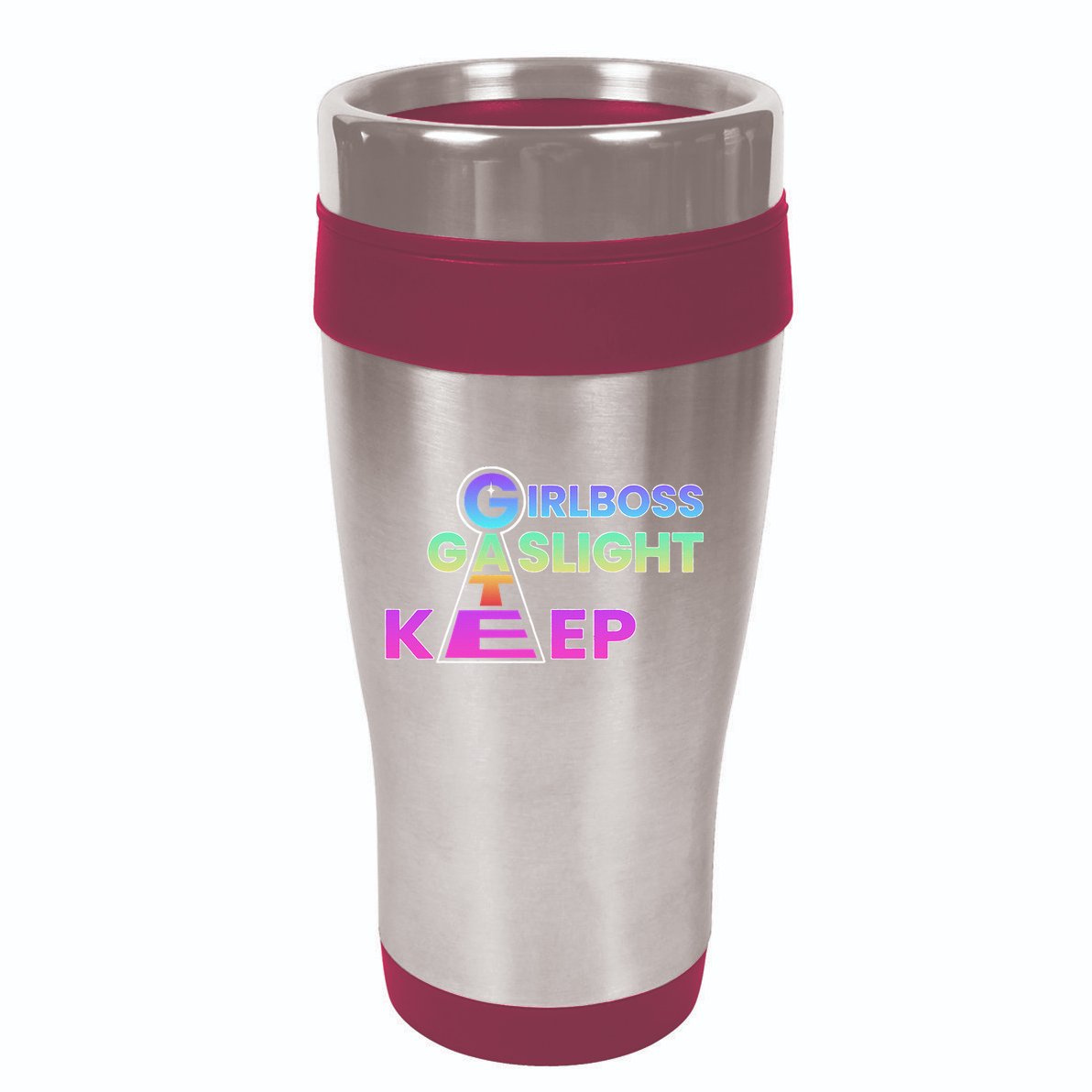 That Go Hard Girlboss Gaslight Gatekeep Trending 16oz Travel Tumbler