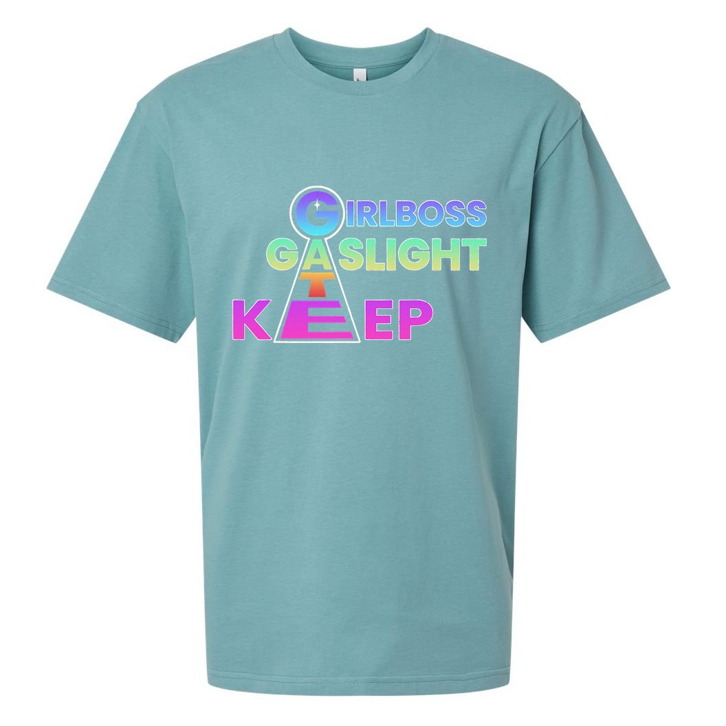 That Go Hard Girlboss Gaslight Gatekeep Trending Sueded Cloud Jersey T-Shirt