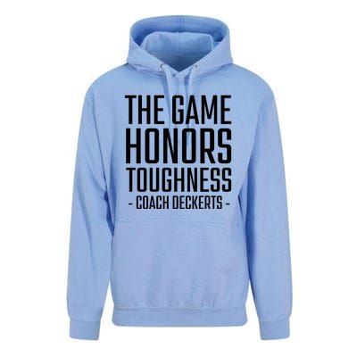 The Game Honors Toughness Coach Deckerts Unisex Surf Hoodie