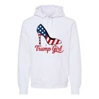 Trump Girl High Heels Stilettos American Flag Trump 2024 Patriotic Fashion Premium Hoodie