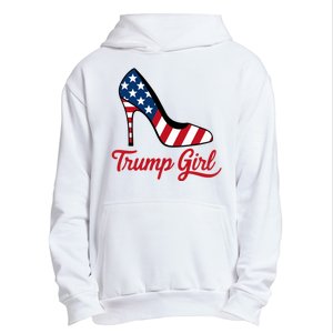 Trump Girl High Heels Stilettos American Flag Trump 2024 Patriotic Fashion Urban Pullover Hoodie