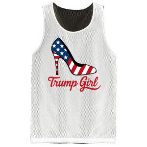 Trump Girl High Heels Stilettos American Flag Trump 2024 Patriotic Fashion Mesh Reversible Basketball Jersey Tank